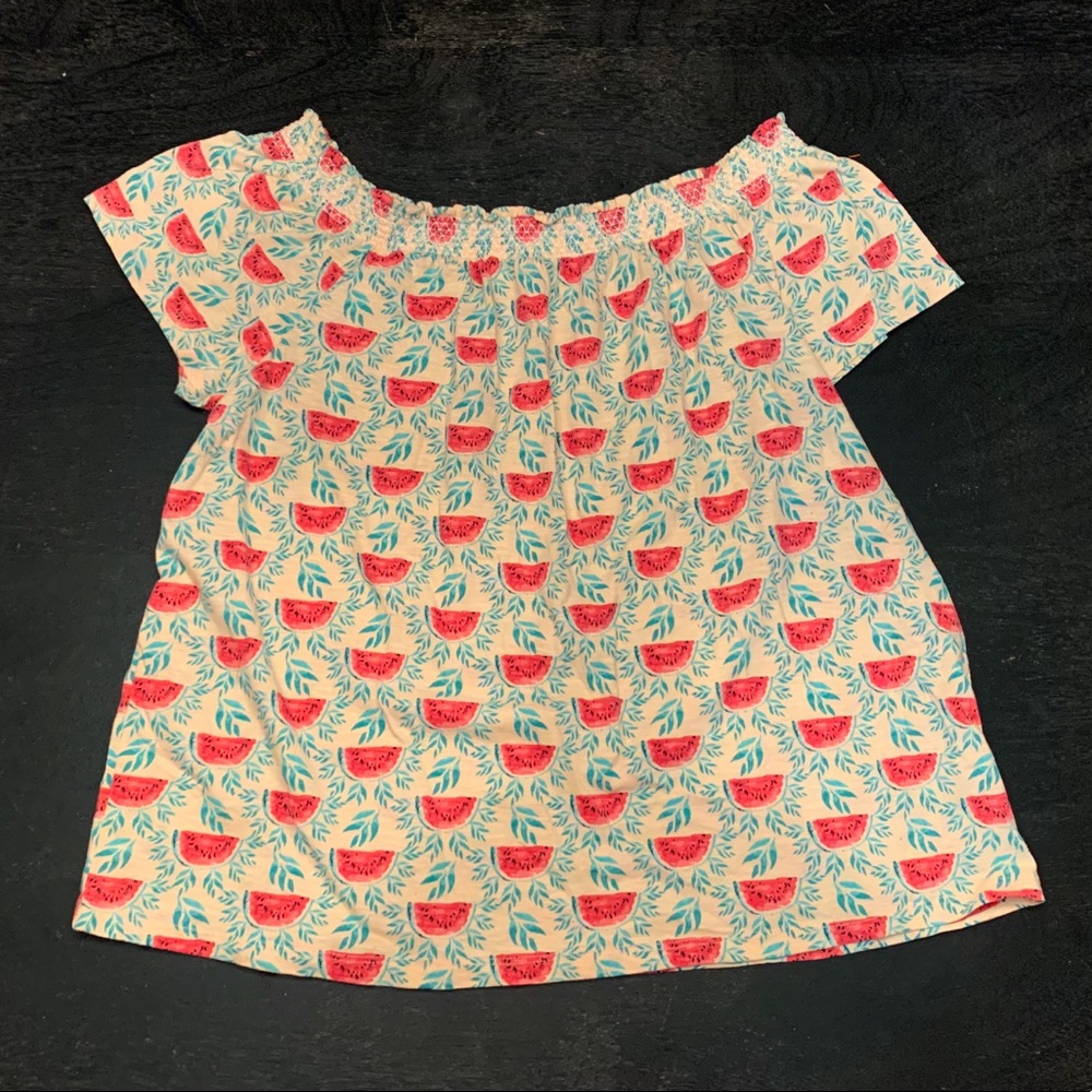 Retro Off the Shoulder Watermelon Top